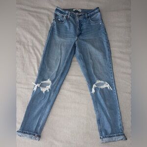 Abercrombie & Fitch Light Blue “The Mom High Rise” Jean